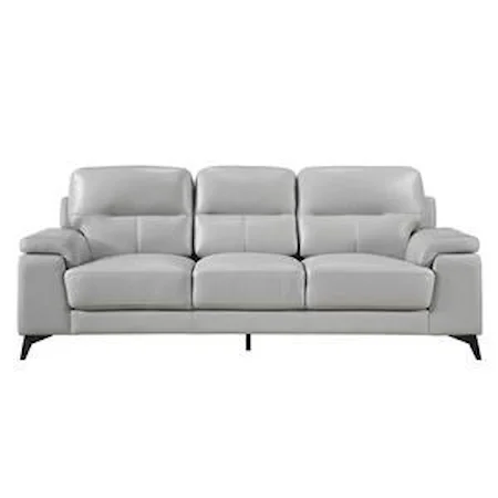 Contemporary Leather Match Sofa